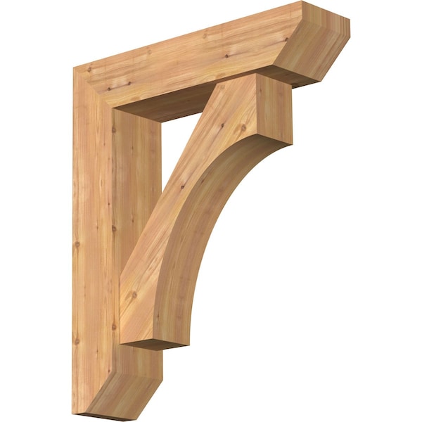 Ekena Millwork Westlake Slat Smooth Bracket w/ Offset Brace, Western Red Cedar, 7 1/2"W x 30"D x 36"H BKT0806X30X36WTL06SWR - main